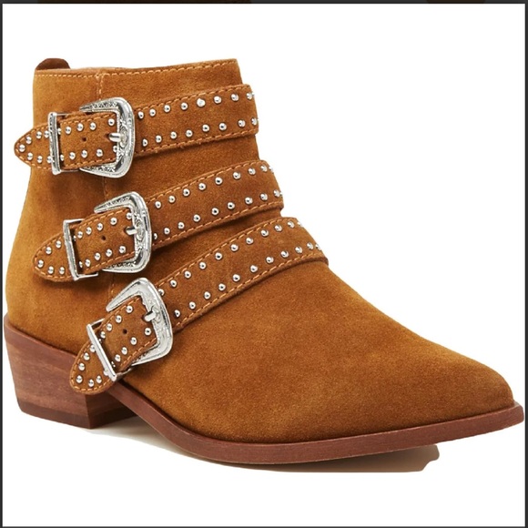 AQUA BLANE WESTERN BOOTIES IN COGNAC 7.5 - Picture 4 of 4